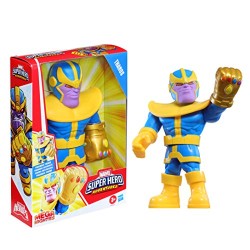 Hasbro - Playskool Heroes - Thanos Marvel Super Hero Adventures Mega Mighties, action figure 25 cm da collezione, F0022ES00