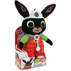 Giochi Preziosi - Bing - Peluche 33cm Dottore con valigetta e stetoscopio in materiale morbido, cerotti e set adesivi, per bambi