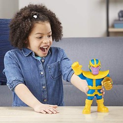 Hasbro - Playskool Heroes - Thanos Marvel Super Hero Adventures Mega Mighties, action figure 25 cm da collezione, F0022ES00