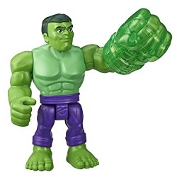 Hasbro - Playskool- Heroes The_Avengers Marvel Super Hero Adventures - Hulk (action figure da 12,5 cm), Multicolore, E6258EU40