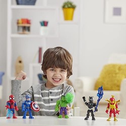 Hasbro - Playskool- Heroes The_Avengers Marvel Super Hero Adventures - Hulk (action figure da 12,5 cm), Multicolore, E6258EU40