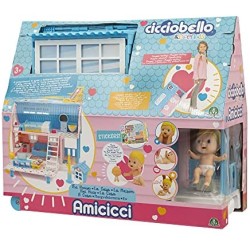 Giochi Preziosi- Cicciobello - Amicicci Casa Trolley, un playset che diventa trolley con Mini Personaggio e un cucciolo inclusi,