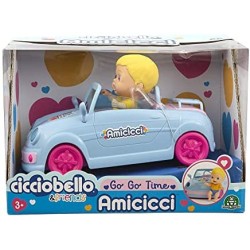 Giochi Preziosi - Cicciobello - Amicicci Auto Cabrio, incluso Mini Personaggio con maglietta e pannolino colorato, CC020000