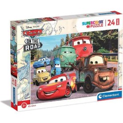 Clementoni - Puzzle Maxi Cars On The Road 24 pz - CL24239