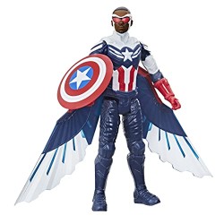 Hasbro - Avengers Titan Hero Capitan America, action figure di Captain America da 30 cm, include ali, per bambini dai 4 anni in 