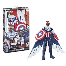 Hasbro - Avengers Titan Hero Capitan America, action figure di Captain America da 30 cm, include ali, per bambini dai 4 anni in 