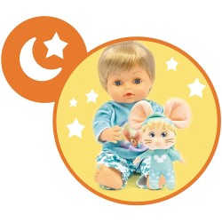 Giochi Preziosi - Cicciobello - Topo Gigio con il suo morbido amico sono pronti per la nanna, peluche Topo Gigio e ciuccio inclu