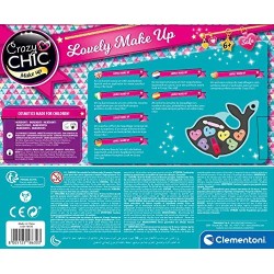 Clementoni- Crazy Chic-Lovely Delfino, Trousse, Cofanetto con Trucchi, Borsetta Make up, Set Cosmetici per Bambini 6 Anni+, Mult