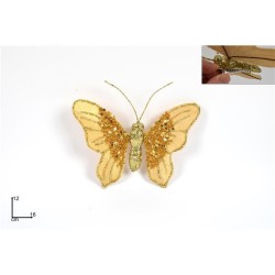 FARFALLA PINZETTA 12CM ORO