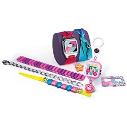 Clementoni Chic-Crazy Watch, Orologio, Kit di creazione, Set per Creare Gioielli, Gioco Creativo Bambina 7 Anni+, Multicolore, 1