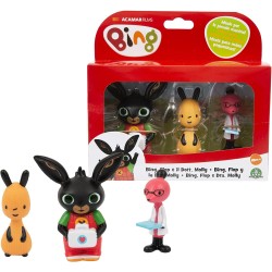 GIOCHI PREZIOSI - Bing Set 3 Mini Personaggi, Bing, Flop e Dottor Molly - BNG41000