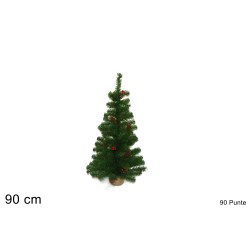 ALBERO 90CM 90 PUNTE CON BACCHE E PIGNE