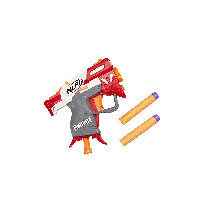 Hasbro - Nerf Fortnite TS MicroShots Firing giocattolo Blaster e 2 freccette Elite ufficiali per bambini, ragazzi e adulti, E674