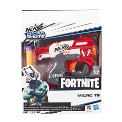 Hasbro - Nerf Fortnite TS MicroShots Firing giocattolo Blaster e 2 freccette Elite ufficiali per bambini, ragazzi e adulti, E674