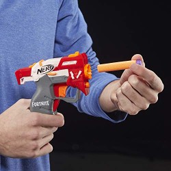 Hasbro - Nerf Fortnite TS MicroShots Firing giocattolo Blaster e 2 freccette Elite ufficiali per bambini, ragazzi e adulti, E674