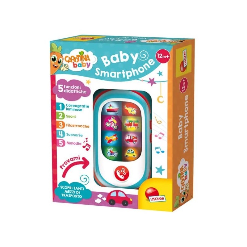 Lisciani Giochi - Carotina Baby Smartphone LED, Colore, 95032