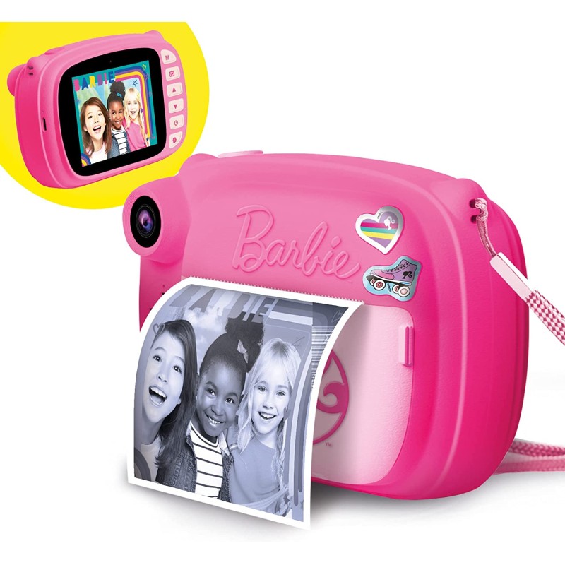 Lisciani Giochi - Barbie Print Cam Hi-Tech, Fotocamera Istantanea, Stampa Subito Le tue Foto, Funzione Video e Selfie - LI97050