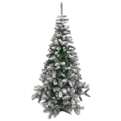 Natale Albero Verde INNEVATO LAPPONIA 180 CM Pino 392 Rami