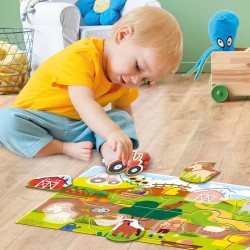 Lisciani Giochi - Carotina Baby Puzzle Panorama The Farm, 105366