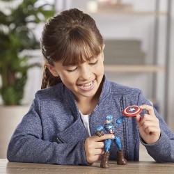 Hasbro Avengers Bend and Flex, Action figure flessibile di Capitan America da 15 cm