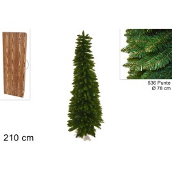 Albero di Natale Abete Slim 210 CM con 536 Rami