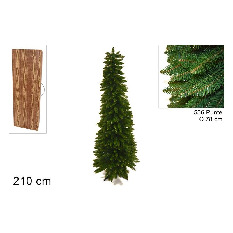 Albero di Natale Abete Slim 210 CM con 536 Rami