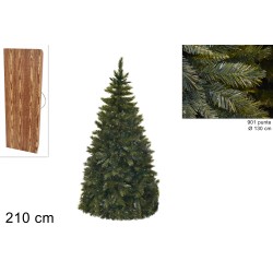 Albero Natale Pino del POLLINO H.210 CM Rami 901 ADDOBBI Feste