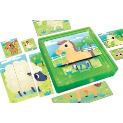 Lisciani Giochi - Carotina Baby 9 Puzzle Progressive Fattoria, 95483