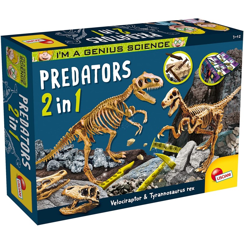 Lisciani Giochi - I m a Genius Predators 2 in 1, Colore, 95421