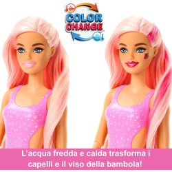 Mattel - Barbie - Pop Reveal Serie Frutta, Bambola a Tema Limonata di Fragole con 8 sorprese profumate e con Effetto Cambia Colo