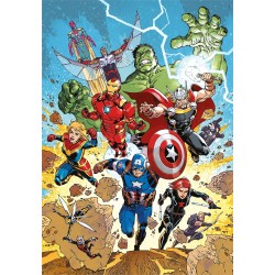 Clementoni - Supercolor Marvel The Avengers-300 Pezzi Bambini 9 Anni, Puzzle Supereroi, 21728