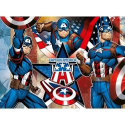 Ravensburger - Puzzle Captain America, 100 pezzi XXL, 01073