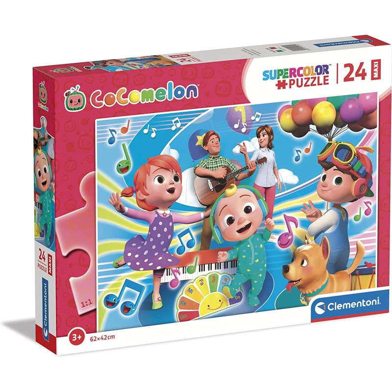 Clementoni - Puzzle Maxi Cocomelon 24 pz Supercolor Medium - CL24225