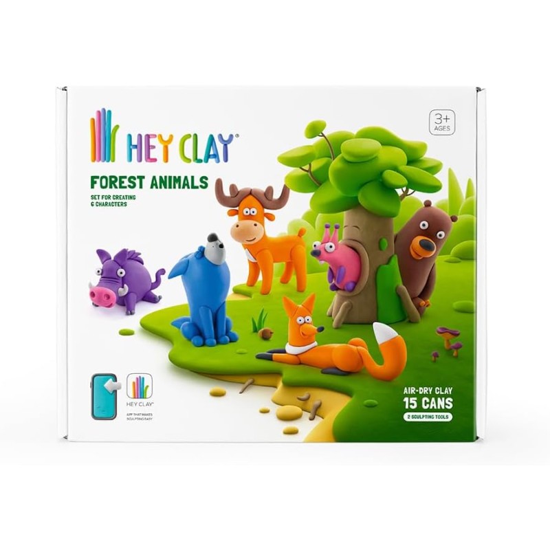 Hey Clay - Animals Basic Set Animali Foresta, Expansion Big, 705600521