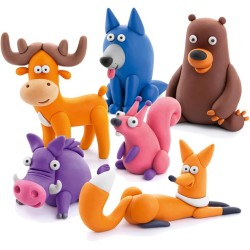 Hey Clay - Animals Basic Set Animali Foresta, Expansion Big, 705600521