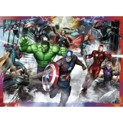 Ravensburger - Puzzle XXL Marvel Avengers, Idea Regalo per Bambini 6+ Anni, Gioco Educativo e Stimolante, 100 pezzi, 49x36cm