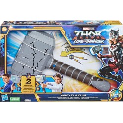 Hasbro - Marvel Thor - Martello elettronico Mighty FX Mjolnir Ispirato al Film Thor: Love And Thunder, F33595L00