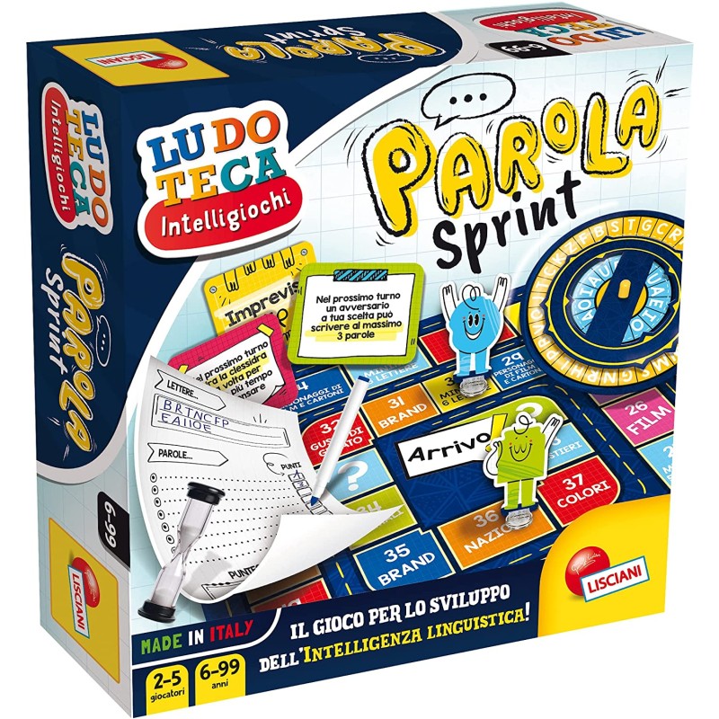 Lisciani Giochi- Ludoteca Intelligiochi Parola Sprint, età 6+, LI88973