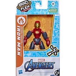 Hasbro - Marvel Avengers Bend And Flex Missions, Action Figure di Iron Man Fire Mission, F49645X00