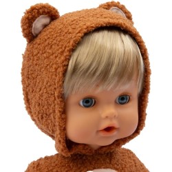 Giochi Preziosi - Cicciobello Teddy Bear - Bambola Alta 42 Cm Interattiva,Indossa Tutina Da Orsetto E Piange Davvero, Include Ci