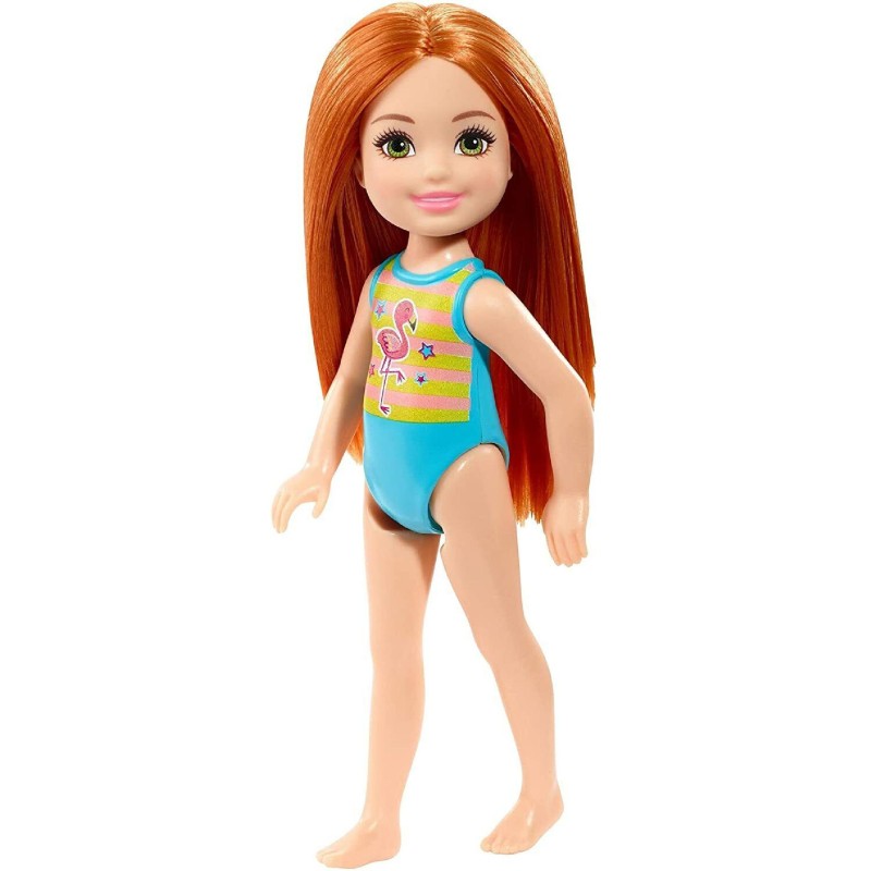 Mattel - Barbie Beach Doll Chelsea Rossa Costume Fenicottero, GLN72