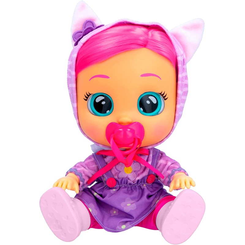 Imc Toys - CRY BABIES Dressy Katie | Bambola interattiva che Piange lacrime vere con Capelli da acconciare, Vestiti da indossare