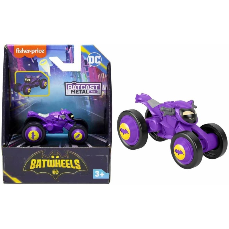 Fisher-Price - DC Batwheels Bibi The Batgirl - Veicolo a 4 ruote in scala 1:55, eta 3+, HXK50