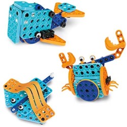 Clementoni - 19143 - Maker Lab - Animali Del Mare - Made In Italy - Play Set Costruzioni Per Bambini Dai 6 Anni - Meccanica - Gi