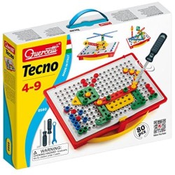 Quercetti- Tecno Gioco di Composizione, Multicolore, 82 Pezzi, 0560