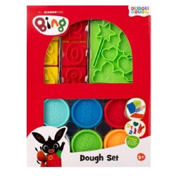 Bing Set Plastilina 6 Vasetti + Formine, Okidoki Dough Set - Argilla da Modellare, 2 assortimenti, 1 pezzo, 4096