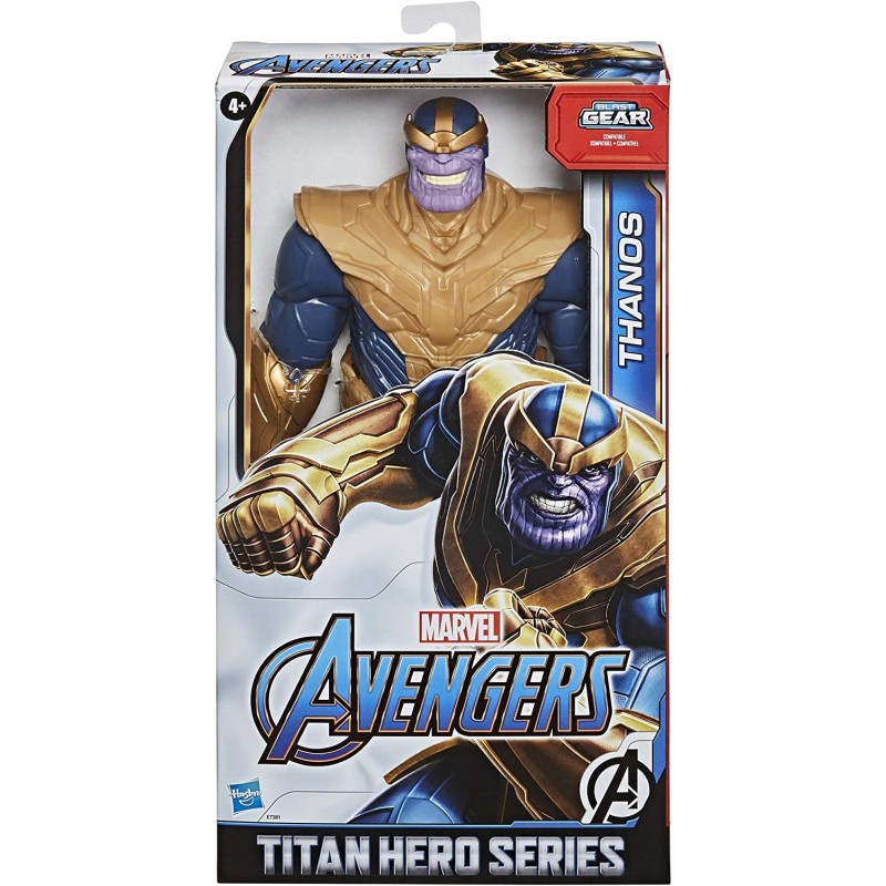 Hasbro - Marvel Titan Hero Series - Thanos (Action Figure Deluxe 30 cm, Blast Gear) - E73815L24