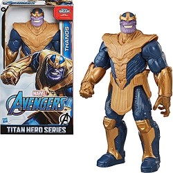 Hasbro - Marvel Titan Hero Series - Thanos (Action Figure Deluxe 30 cm, Blast Gear) - E73815L24