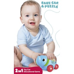 LISCIANI CAROTINA BABY ELEPHANT CAR & PUZZLE