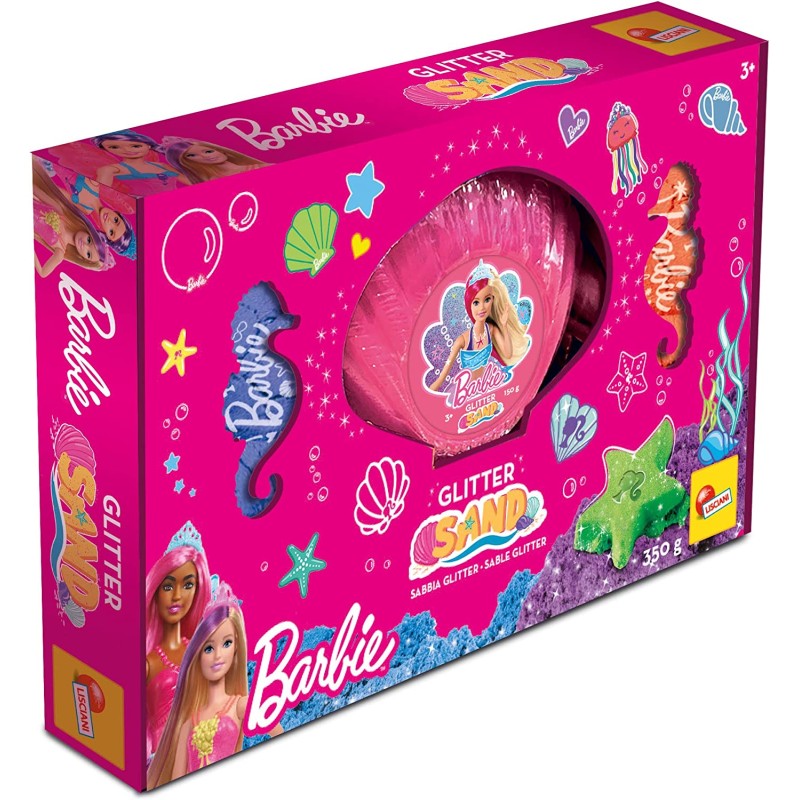 Lisciani Giochi - Barbie Glitter Sand Shell Combo 350 g, Colore, 91942